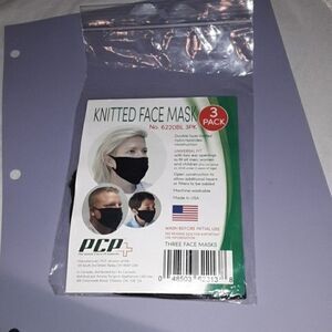 Face Masks 3 pack for face coverings unisex pack reusable nonsurgical black